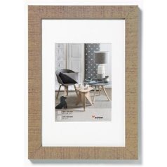 Képkeret,fa, 10x15 cm, "Home" barna