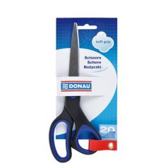   DONAU Olló, irodai, 20 cm, DONAU "Soft Grip", fekete-kék