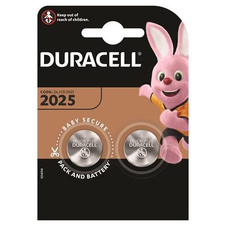 DURACELL Gombelem, CR2025, 2 db, DURACELL