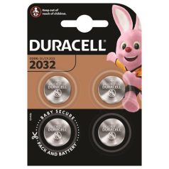 DURACELL Gombelem, CR2032, 4 db, DURACELL