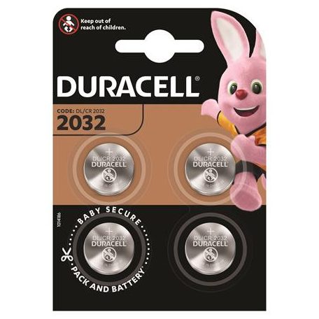 DURACELL Gombelem, CR2032, 4 db, DURACELL