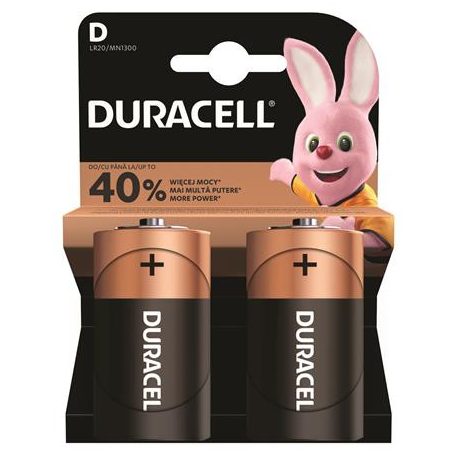 DURACELL Elem, D góliát, 2 db, DURACELL "Basic"