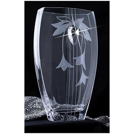 LORENTINA Lorentina Vase ®, virágmintás, 35 cm MADE WITH SWAROVSKI ELEMENTS®