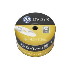 HP DVD+R lemez, 4,7 GB, 16x, 50 db, zsugor csomagolás, HP