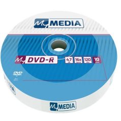   MYMEDIA DVD-R lemez, 4,7 GB, 16x, 10 db, zsugor csomagolás, MYMEDIA (by VERBATIM)