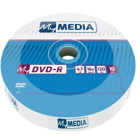 MYMEDIA DVD-R lemez, 4,7 GB, 16x, 10 db, zsugor csomagolás, MYMEDIA (by VERBATIM)