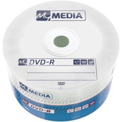   MYMEDIA DVD-R lemez, 4,7 GB, 16x, 50 db, zsugor csomagolás, MYMEDIA (by VERBATIM)