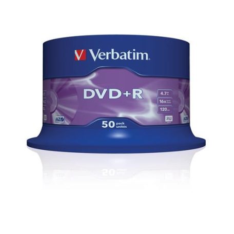 VERBATIM DVD-R lemez, AZO, 4,7GB, 16x, 50 db, hengeren, VERBATIM
