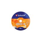 VERBATIM DVD-R lemez, 4,7GB, 16x, 10 db, zsugor csomagolás, VERBATIM