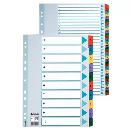 ESSELTE Regiszter, karton, A4, 1-10, ESSELTE "Mylar"
