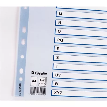 ESSELTE Regiszter, karton, A4, A-Z, ESSELTE "Mylar"