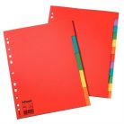 ESSELTE Regiszter, karton, A4, 5 részes, ESSELTE "Economy", színes