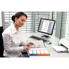 ESSELTE Regiszter, műanyag, A4 Maxi, 1-10, nyomtatható, ESSELTE, áttetsző