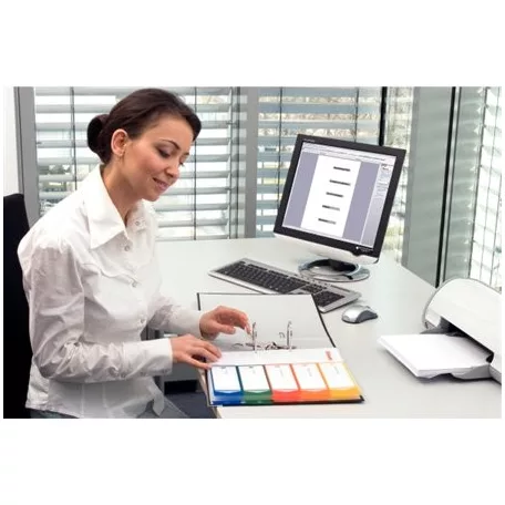 ESSELTE Regiszter, műanyag, A4 Maxi, 1-10, nyomtatható, ESSELTE, áttetsző