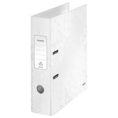   LEITZ Iratrendező, 80 mm, A4, karton, LEITZ "180 Wow", fehér