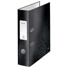   LEITZ Iratrendező, 80 mm, A4, karton, LEITZ "180 Wow", fekete