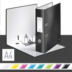   LEITZ Iratrendező, 80 mm, A4, karton, LEITZ "180 Wow", fekete