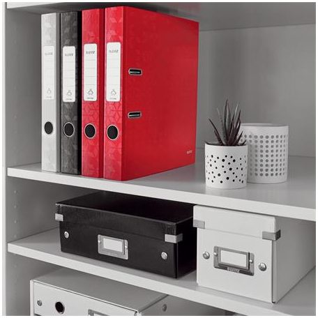 LEITZ Iratrendező, 52 mm, A4, karton, LEITZ "180 Wow", piros