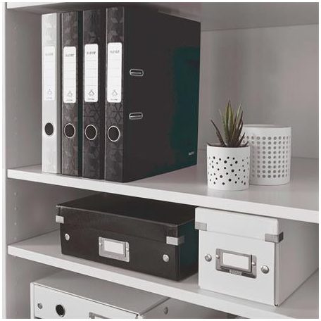 LEITZ Iratrendező, 52 mm, A4, karton, LEITZ "180 Wow", fekete
