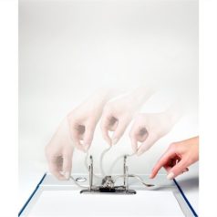   LEITZ Iratrendező, 80 mm, A4, PP/karton, élvédő sínnel, LEITZ "180", piros