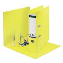   LEITZ Iratrendező, 80 mm, A4, karton, újrahasznosított, LEITZ "180 Recycle", sárga
