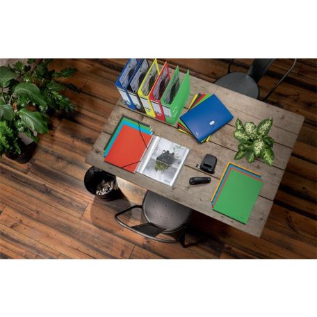 LEITZ Iratrendező, 80 mm, A4, karton, újrahasznosított, LEITZ "180 Recycle", sárga