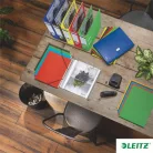 LEITZ Iratrendező, 80 mm, A4, karton, LEITZ "180 Recycle", piros