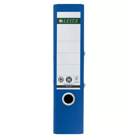 LEITZ Iratrendező, 80 mm, A4, karton, LEITZ "180 Recycle", kék