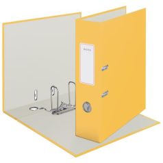   LEITZ Iratrendező, 80 mm, A4, karton, 180°, LEITZ "Cosy Soft Touch", melegsárga