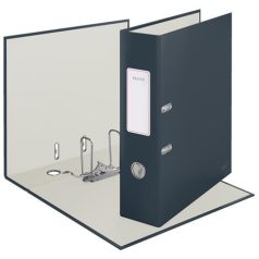   LEITZ Iratrendező, 80 mm, A4, karton, 180°, LEITZ "Cosy Soft Touch", bársonyszürke