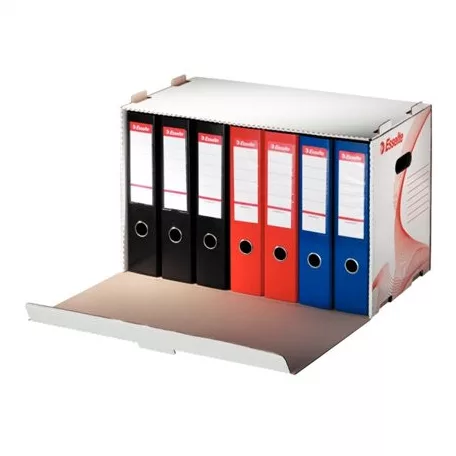 ESSELTE Archiválókonténer, karton, előre nyíló, iratrendezőnek, ESSELTE "Standard", fehér