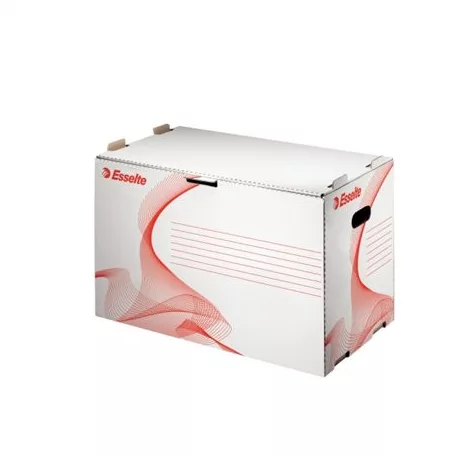 ESSELTE Archiválókonténer, karton, előre nyíló, iratrendezőnek, ESSELTE "Standard", fehér