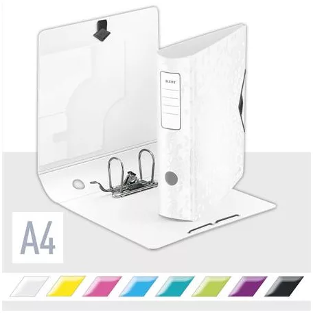LEITZ Iratrendező, 82 mm, A4, PP, LEITZ "180 Active Wow", fehér