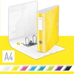   LEITZ Iratrendező, 82 mm, A4, PP, LEITZ "180 Active Wow", sárga