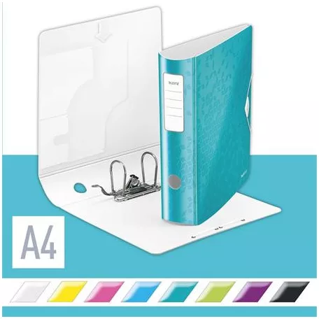 LEITZ Iratrendező, 82 mm, A4, PP, LEITZ "180 Active Wow", jégkék