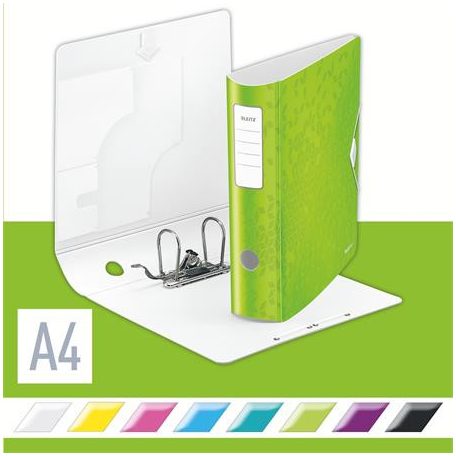 LEITZ Iratrendező, 82 mm, A4, PP, LEITZ "180 Active Wow", zöld