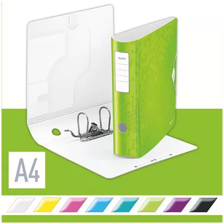 LEITZ Iratrendező, 82 mm, A4, PP, LEITZ "180 Active Wow", zöld