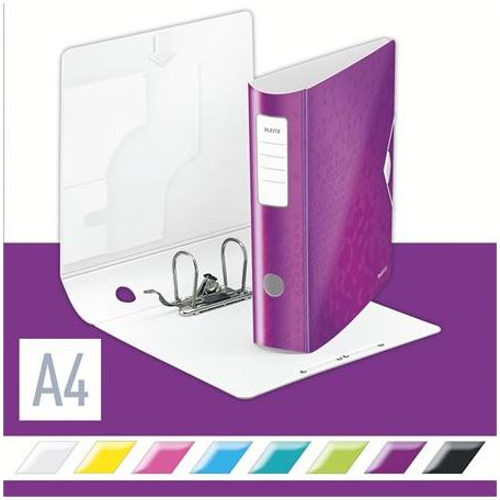 LEITZ Iratrendező, 82 mm, A4, PP, LEITZ "180 Active Wow", lila