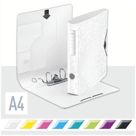 LEITZ Iratrendező, 65 mm, A4, PP, LEITZ "180 Active Wow", fehér