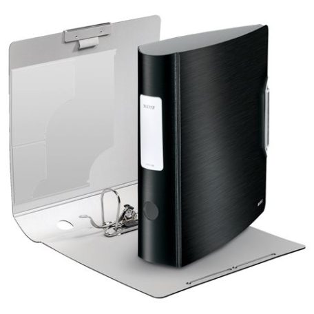LEITZ Iratrendező, 82 mm, A4, PP, LEITZ "180 Active Style", szaténfekete