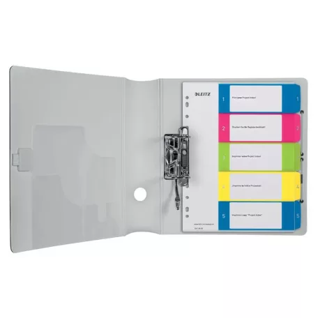 LEITZ Regiszter, műanyag, A4 Maxi, 1-5, LEITZ "Wow"