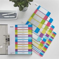   LEITZ Regiszter, műanyag, A4 Maxi, 1-6, LEITZ "Wow"