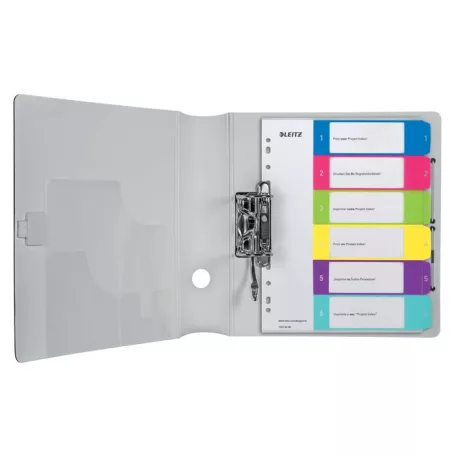 LEITZ Regiszter, műanyag, A4 Maxi, 1-6, LEITZ "Wow"