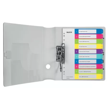 LEITZ Regiszter, műanyag, A4 Maxi, 1-10, LEITZ "Wow"
