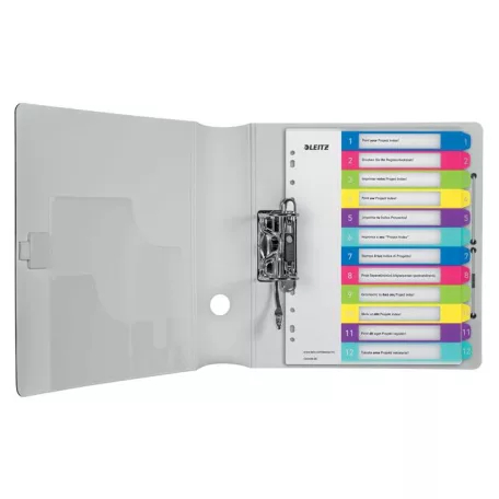 LEITZ Regiszter, műanyag, A4 Maxi, 1-12, LEITZ "Wow"