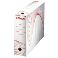   ESSELTE Archiválódoboz, A4, 80 mm, karton, ESSELTE "Standard", fehér