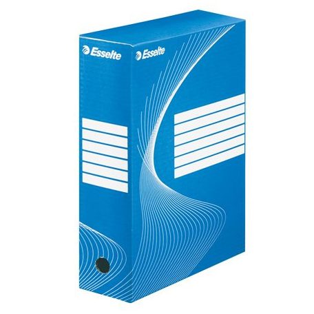 ESSELTE Archiválódoboz, A4, 100 mm, karton, ESSELTE "Boxycolor", kék