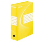 ESSELTE Archiválódoboz, A4, 100 mm, karton, ESSELTE "Boxycolor", sárga