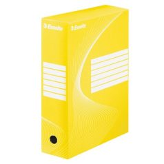   ESSELTE Archiválódoboz, A4, 100 mm, karton, ESSELTE "Boxycolor", sárga