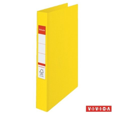 ESSELTE Gyűrűs könyv, 2 gyűrű, 42 mm, A4, PP, ESSELTE "Standard", Vivida sárga